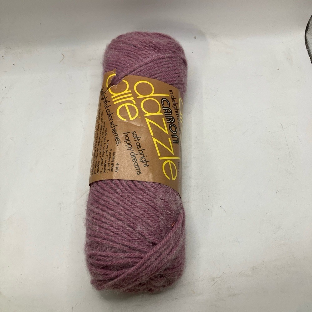 Caron Yarn Net Wt 3 Oz Mauve No H2260 Soft‎ 4 Ply Machine Wash Vintage Crafting